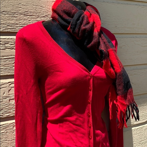 Winter Bundle Blanco Tricot Red Cardigan & Scarf - Picture 14 of 16